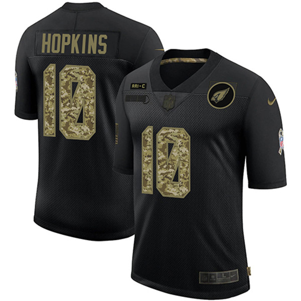 Arizona Cardinals #10 DeAndre Hopkins 2020 Black Camo Salute To Service Stitched Jersey