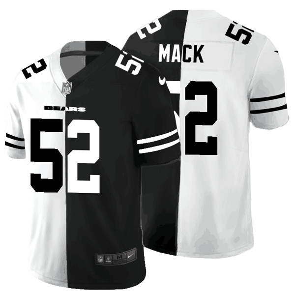 Arizona Cardinals #52 Khalil Mack Black White Split 2020 Stitched Jersey