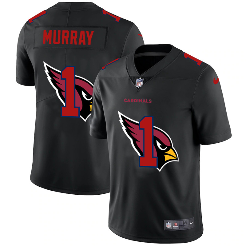 Arizona Cardinals #1 Kyler Murray Black Shadow Logo Limited Stitched Jersey