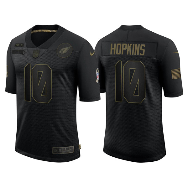 Arizona Cardinals #10 DeAndre Hopkins 2020 Black Salute To Service Limited Stitched Jersey