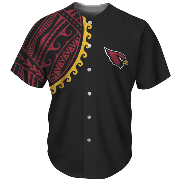 Arizona Cardinals Black Red Baseball Jersey