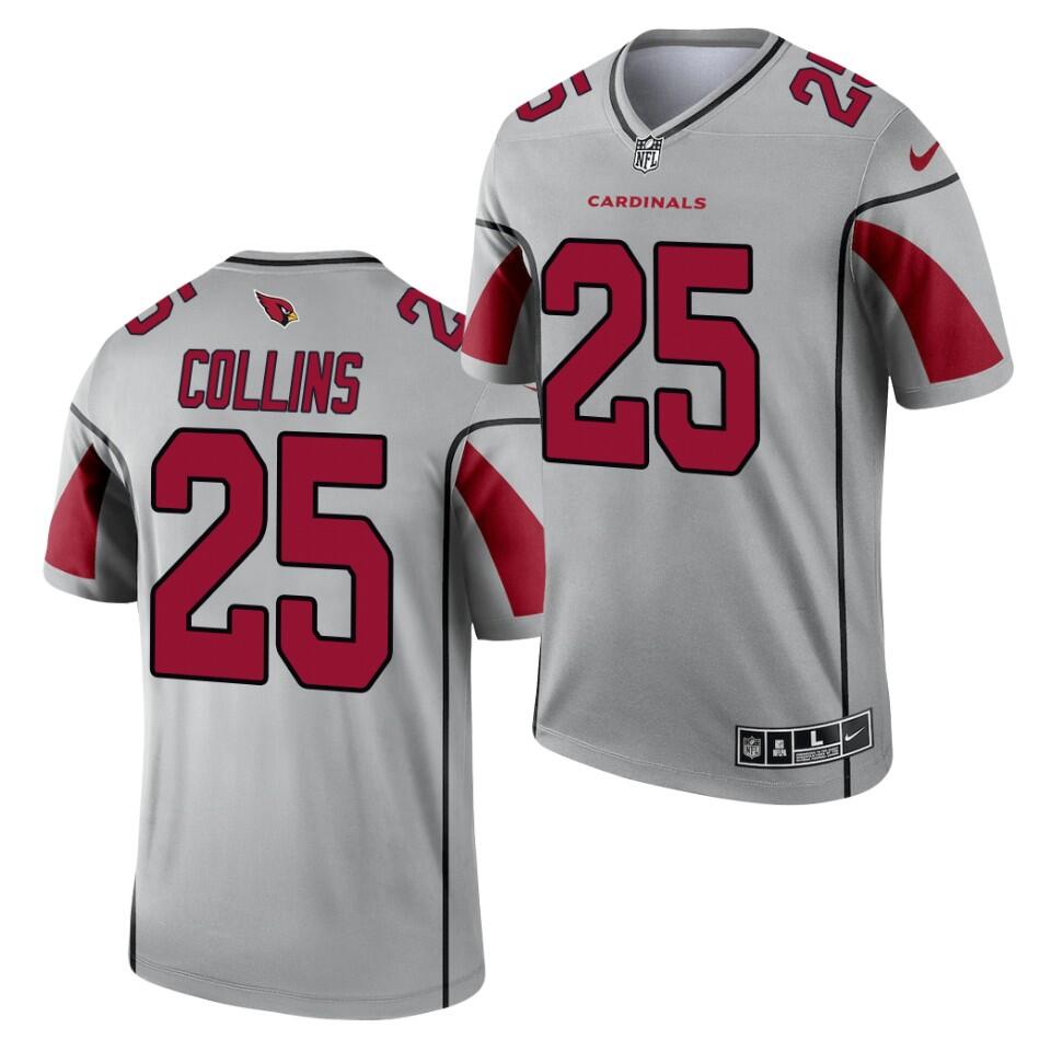 Arizona Cardinals #25 Zaven Collins Silver 2021 Inverted Legend Stitched Jersey