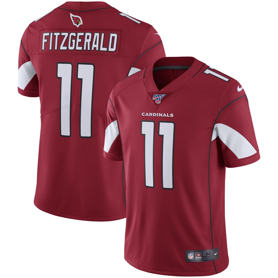 Arizona Cardinals #11 Larry Fitzgerald Red 2019 100th Season Vapor Untouchable Limited Stitched Jersey