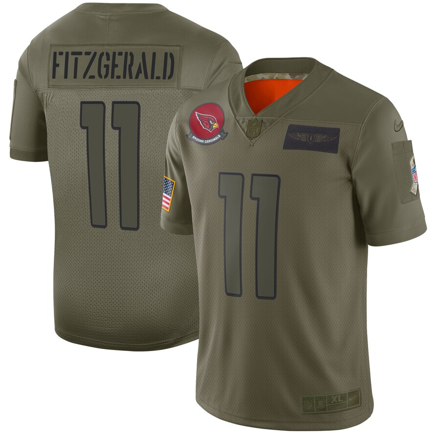 Arizona Cardinals #11 Larry Fitzgerald 2019 Camo Salute To Service Limited Stitched Jersey.