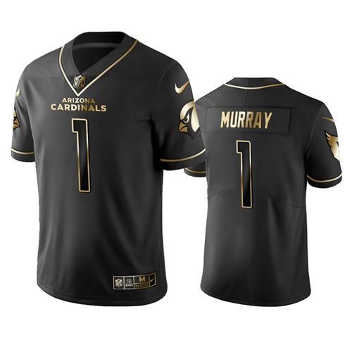 Arizona Cardinals #1 Kyler Murray Black 2019 Golden Edition Limited Stitched Jersey