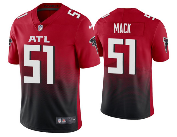 Atlanta Falcons #51 Alex Mack 2020 Red Vapor Untouchable Limited Stitched Jersey