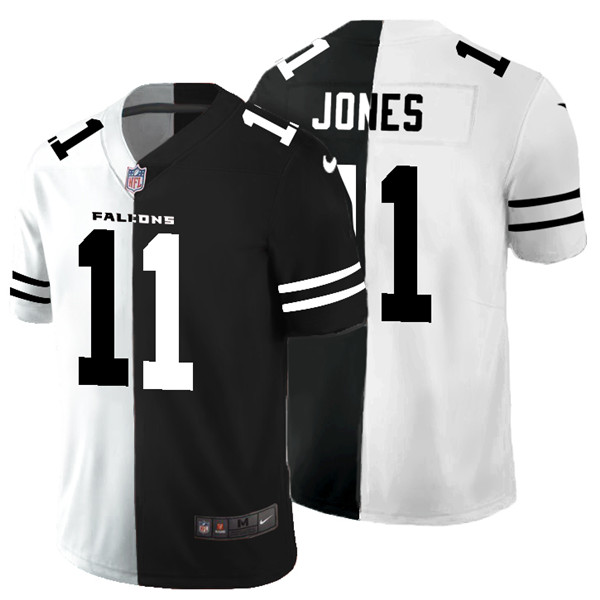 Atlanta Falcons #11 Julio Jones Black White Split 2020 Stitched Jersey