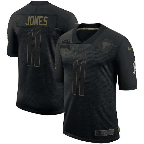 Atlanta Falcons #11 Julio Jones 2020 Black Salute To Service Limited Stitched Jersey