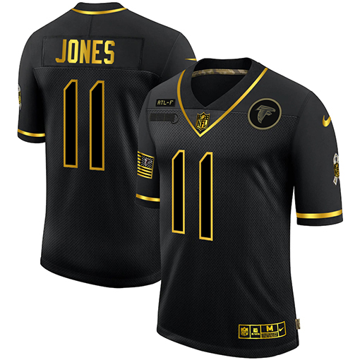Atlanta Falcons #11 Julio Jones 2020 Black Gold Salute To Service Limited Stitched Jersey