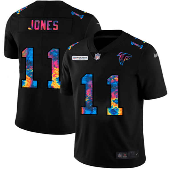 Atlanta Falcons #11 Julio Jones 2020 Black Crucial Catch Limited Stitched Jersey