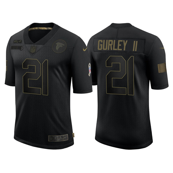 Atlanta Falcons #21 Todd Gurley II 2020 Black Salute To Service Limited Stitched Jersey