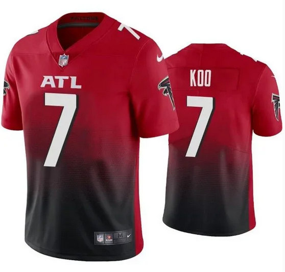 Atlanta Falcons #7 Younghoe Koo Red Black Vapor Untouchable Limited Stitched Jersey