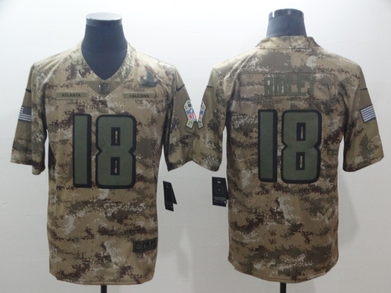 Atlanta Falcons #18 Calvin Ridley 2018 Camo Salute To Service Limited Stitched Jersey