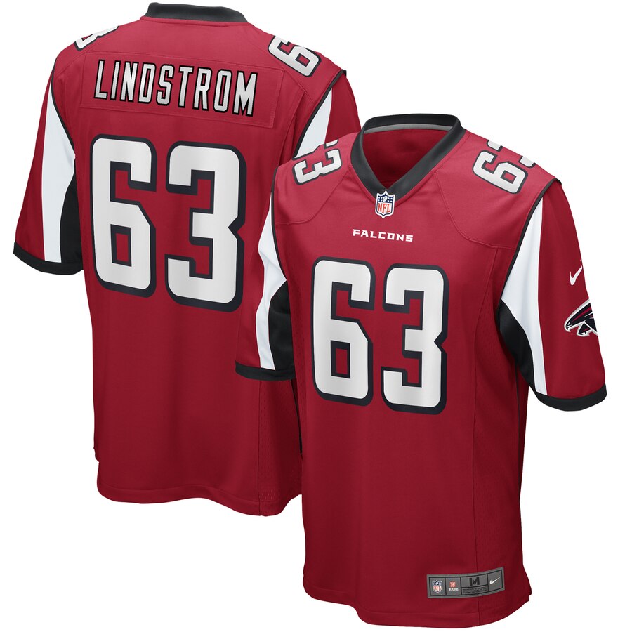 Atlanta Falcons #63 Chris Lindstrom Red Game Stitched Jersey