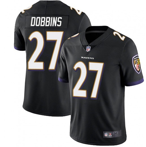 Baltimore Ravens #27 J.K. Dobbins Black Vapor Untouchable Limited Stitched Jersey