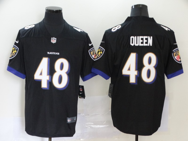 Baltimore Ravens #48 Patrick Queen Black Vapor Untouchable Limited Jersey