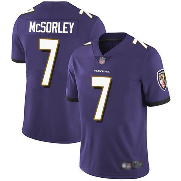Baltimore Ravens #7 Trace McSorley Purple Vapor Untouchable Limited Jersey