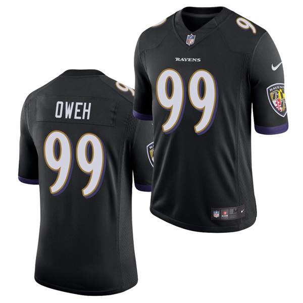 Baltimore Ravens #99 Jayson Oweh Black 2021 Vapor Untouchable Limited Stitched Jersey