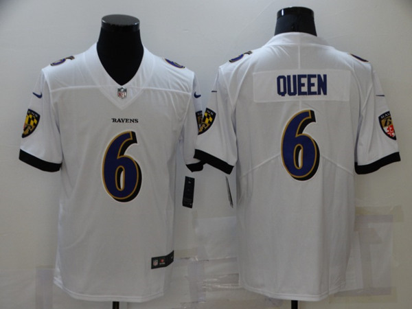 Baltimore Ravens #6 Patrick Queen White Vapor Untouchable Limited Stitched Jersey