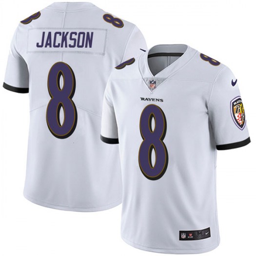 Baltimore Ravens #8 Lamar Jackson White Vapor Untouchable Limited Jersey