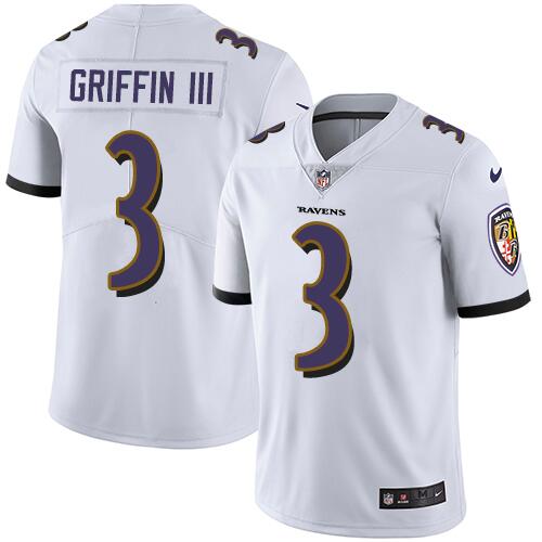Baltimore Ravens #3 Robert Griffin III White Limited Jersey