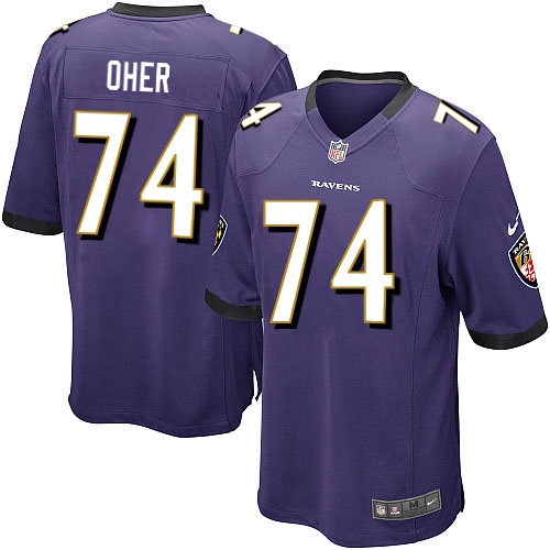 Baltimore Ravens #74 Michael Oher Purple Stitched Jersey