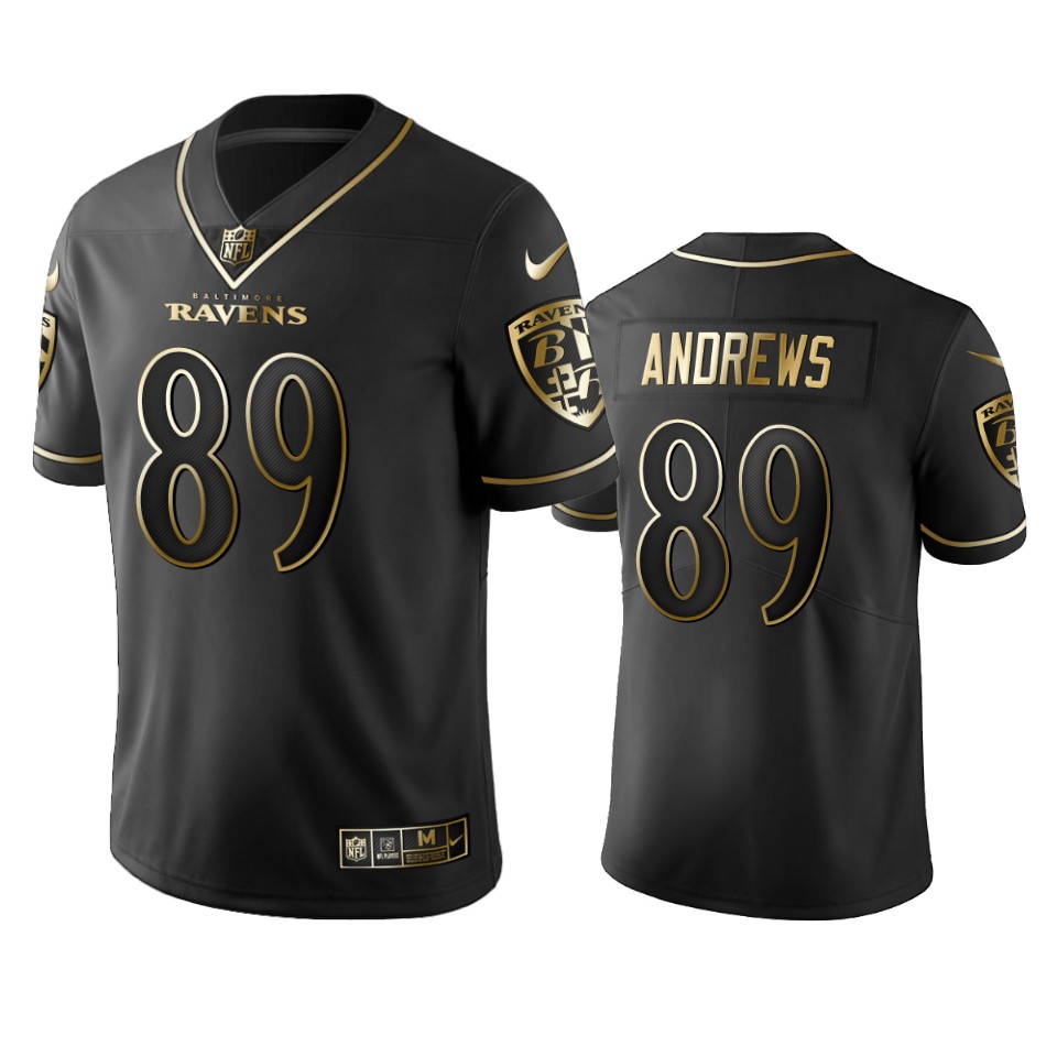 Baltimore Ravens #89 Mark Andrews Black 2019 Golden Edition Limited Stitched Jersey