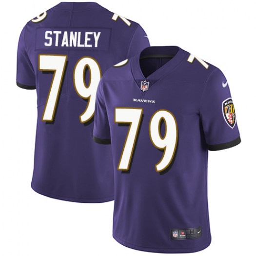 Baltimore Ravens #79 Ronnie Stanley Purple Vapor Untouchable Limited Stitched Jersey