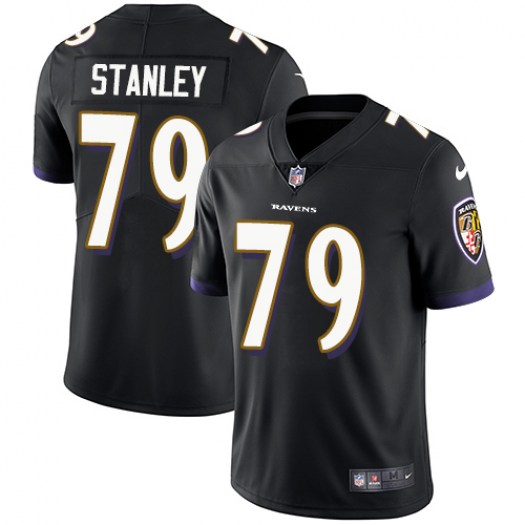 Baltimore Ravens #79 Ronnie Stanley Black Vapor Untouchable Limited Stitched Jersey