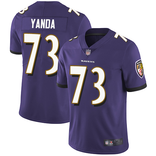 Baltimore Ravens #73 Marshal Yanda Purple Vapor Untouchable Limited Jersey
