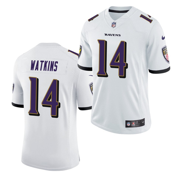 Baltimore Ravens #14 Sammy Watkins White Stitched Jersey