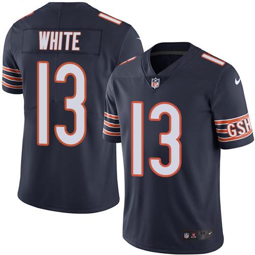 Bears #13 Kevin White Navy Blue Stitched Limited Rush Nike Jersey