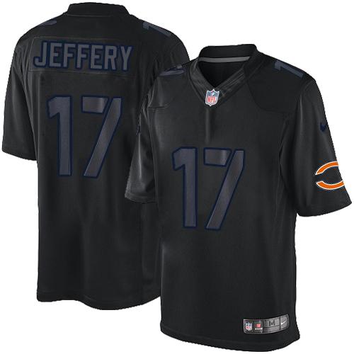 Bears #17 Alshon Jeffery Black Stitched Impact Limited Nike Jersey