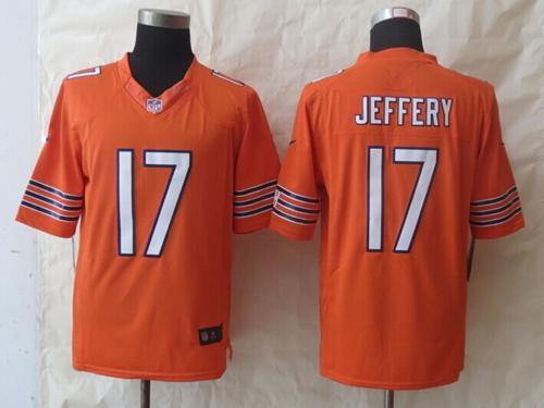 Bears #17 Alshon Jeffery Orange Alternate Stitched Limited Nike Jersey