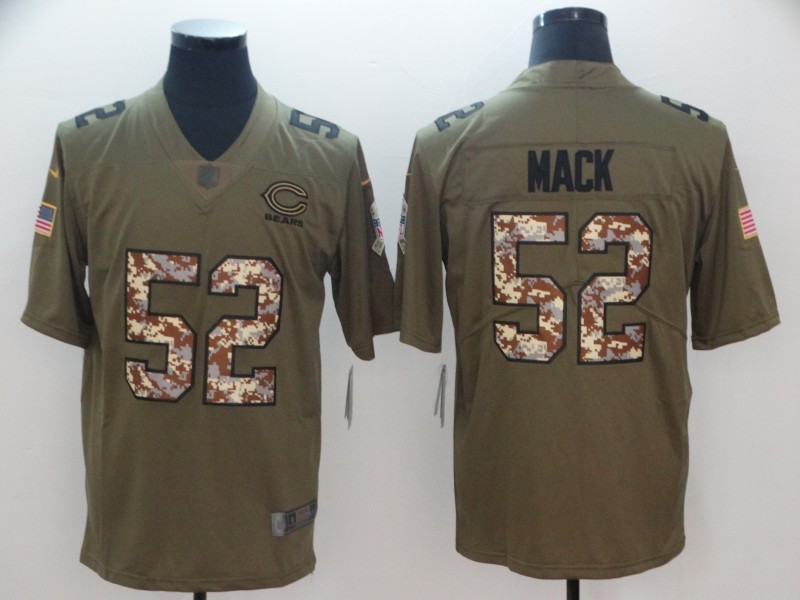 Bears #52 Khalil Mack Green Salute To Service Limited Stitched Jersey