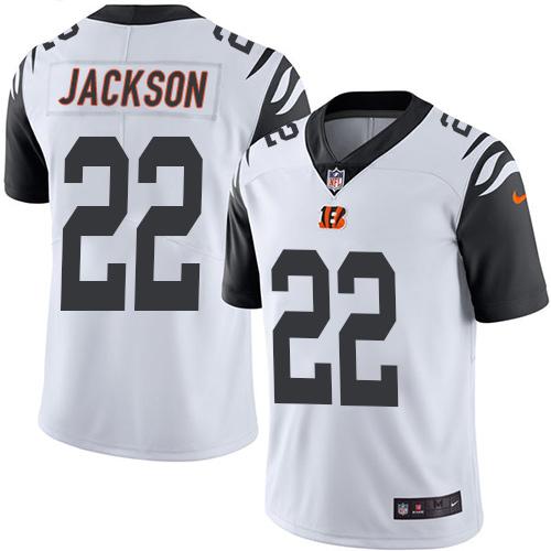 Bengals #22 William Jackson White Stitched Limited Rush Nike Jersey