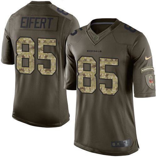 Bengals #85 Tyler Eifert Green Stitched Limited Salute To Service Nike Jersey