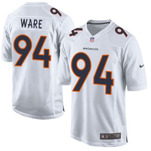 Broncos #94 DeMarcus Ware White Stitched Game Event Nike Jersey