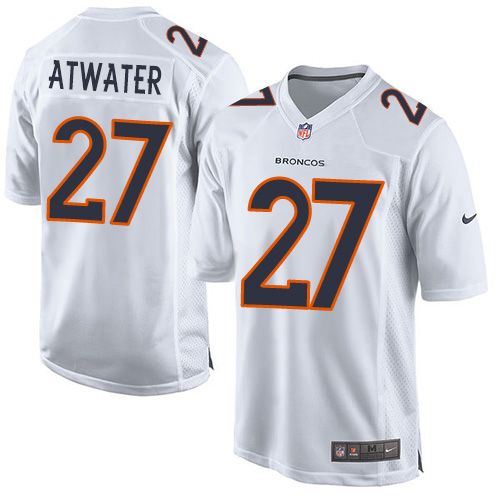 Broncos #27 Steve Atwater White Stitched Game Event Nike Jersey