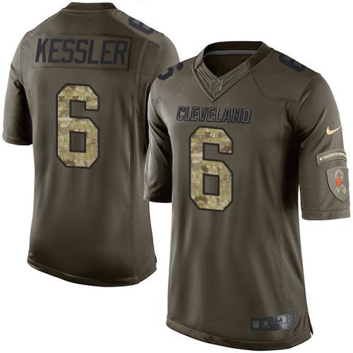 Browns #6 Cody Kessler Green Stitched Limited Salute To Service Nike Jersey
