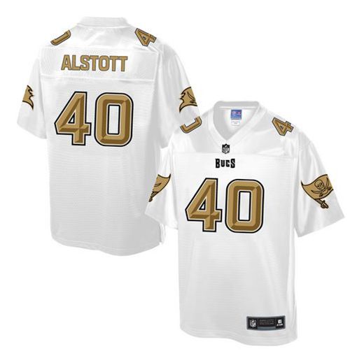 Buccaneers #40 Mike Alstott White Pro Line Fashion Game Nike Jersey