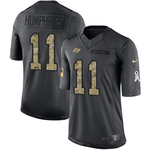 Buccaneers #11 Adam Humphries Black Stitched Limited 2016 Salute To Service Nike Jersey