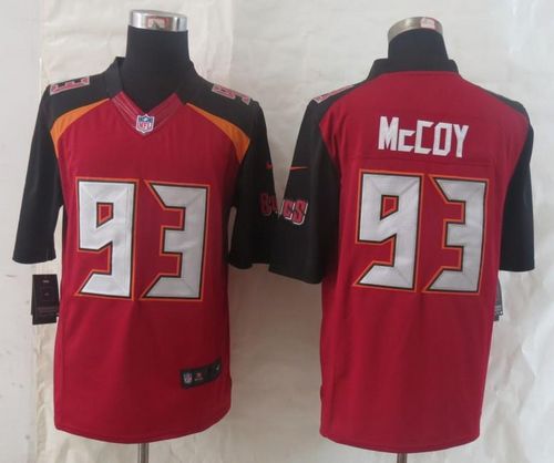 Buccaneers #93 Gerald McCoy Red Team Color Stitched New Limited Nike Jersey