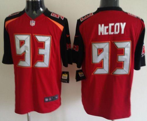 Buccaneers #93 Gerald McCoy Red Team Color Stitched New Game Nike Jersey