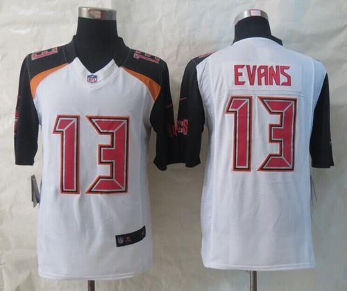 Buccaneers #13 Mike Evans White Stitched New Limited Nike Jersey