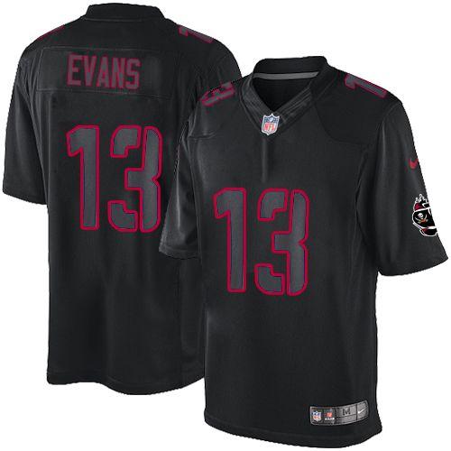 Buccaneers #13 Mike Evans Black Stitched Impact Limited Nike Jersey