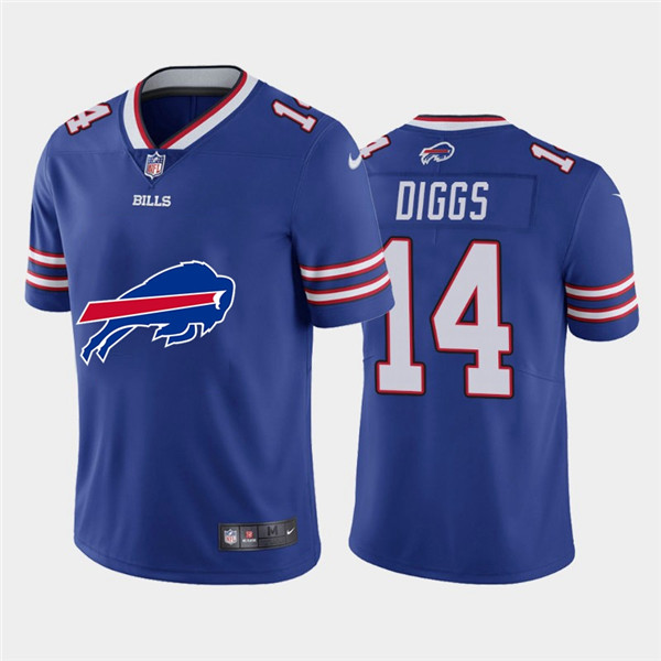 Buffalo Bills #14 Stefon Diggs Blue 2020 Team Big Logo Limited Stitched Jersey