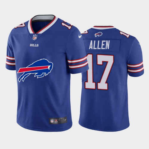 Buffalo Bills #17 Josh Allen Blue 2020 Team Big Logo Limited Stitched Jersey