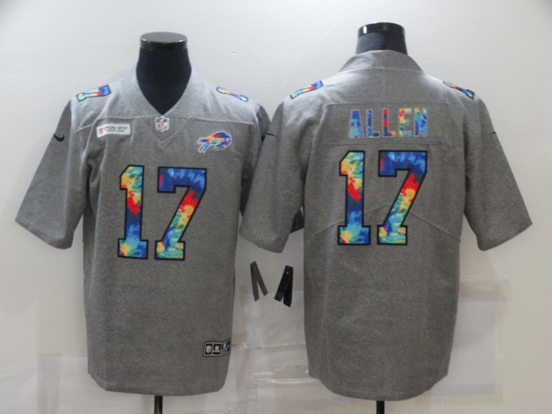 Buffalo Bills #17 Josh Allen 2020 Grey Crucial Catch Limited Stitched Jersey