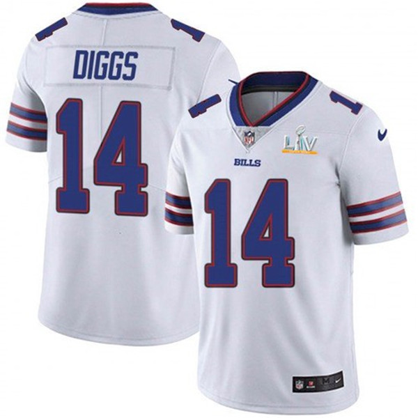 Buffalo Bills #14 Stefon Diggs White 2021 Super Bowl LV Stitched Jersey